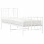 Metallbettgestell mit Kopf- und Fußteil weiß 75x190 cm von , Betten und Lattenroste - Ref: Foro24-374494, Preis: 62,81 €, Rab...