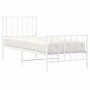 Metallbettgestell mit Kopf- und Fußteil weiß 75x190 cm von , Betten und Lattenroste - Ref: Foro24-374494, Preis: 63,72 €, Rab...