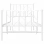 Metallbettgestell mit Kopf- und Fußteil weiß 75x190 cm von , Betten und Lattenroste - Ref: Foro24-374494, Preis: 62,81 €, Rab...