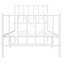 Metallbettgestell mit Kopf- und Fußteil weiß 75x190 cm von , Betten und Lattenroste - Ref: Foro24-374494, Preis: 63,72 €, Rab...