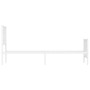 Estructura cama metal con cabecero y pie cama blanca 75x190 cm de , Camas y somieres - Ref: Foro24-374494, Precio: 63,65 €, D...