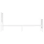 Metal bed frame with headboard and footboard white 75x190 cm by , Beds and slatted bases - Ref: Foro24-374494, Price: 62,81 €...