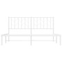 Bettgestell aus weißem Metall mit Kopfteil 160x200 cm von , Betten und Lattenroste - Ref: Foro24-374489, Preis: 120,44 €, Rab...