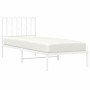 Bettgestell aus Metall mit weißem Kopfteil 80x200 cm von , Betten und Lattenroste - Ref: Foro24-374477, Preis: 62,57 €, Rabat...