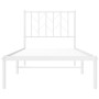 Bettgestell aus Metall mit weißem Kopfteil 80x200 cm von , Betten und Lattenroste - Ref: Foro24-374477, Preis: 62,57 €, Rabat...