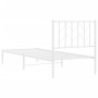 Bettgestell aus Metall mit weißem Kopfteil 80x200 cm von , Betten und Lattenroste - Ref: Foro24-374477, Preis: 62,57 €, Rabat...