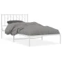 Estructura de cama de metal con cabecero blanco 107x203 cm de , Camas y somieres - Ref: Foro24-374482, Precio: 67,77 €, Descu...