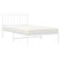 Metallbettgestell mit weißem Kopfteil 107x203 cm von , Betten und Lattenroste - Ref: Foro24-374482, Preis: 68,80 €, Rabatt: %