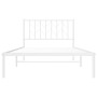 Metallbettgestell mit weißem Kopfteil 107x203 cm von , Betten und Lattenroste - Ref: Foro24-374482, Preis: 68,80 €, Rabatt: %