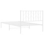Metallbettgestell mit weißem Kopfteil 107x203 cm von , Betten und Lattenroste - Ref: Foro24-374482, Preis: 68,80 €, Rabatt: %