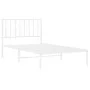 Bettgestell aus Metall mit weißem Kopfteil 100x190 cm von , Betten und Lattenroste - Ref: Foro24-374480, Preis: 62,68 €, Raba...