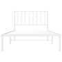 Bettgestell aus Metall mit weißem Kopfteil 100x190 cm von , Betten und Lattenroste - Ref: Foro24-374480, Preis: 63,59 €, Raba...