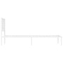 Bettgestell aus Metall mit weißem Kopfteil 100x190 cm von , Betten und Lattenroste - Ref: Foro24-374480, Preis: 63,59 €, Raba...