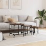 Stapelbare Couchtische, 3-teilig, aus Holzwerkstoff, geräucherte Eiche von , Couchtisch - Ref: Foro24-838935, Preis: 48,81 €,...