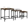 Stackable coffee tables 3 pieces engineered wood smoke oak by , Coffee table - Ref: Foro24-838935, Price: 48,18 €, Discount: %