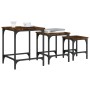 Stapelbare Couchtische, 3-teilig, aus Holzwerkstoff, geräucherte Eiche von , Couchtisch - Ref: Foro24-838935, Preis: 48,81 €,...