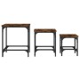 Stackable coffee tables 3 pieces engineered wood smoke oak by , Coffee table - Ref: Foro24-838935, Price: 48,81 €, Discount: %