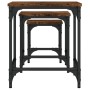Stapelbare Couchtische, 3-teilig, aus Holzwerkstoff, geräucherte Eiche von , Couchtisch - Ref: Foro24-838935, Preis: 48,81 €,...