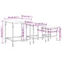 Stapelbare Couchtische, 3-teilig, aus Holzwerkstoff, geräucherte Eiche von , Couchtisch - Ref: Foro24-838935, Preis: 48,81 €,...