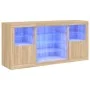 Sideboard mit LED-Leuchten Sonoma-Eiche 142,5x37x67 cm von , Sideboards - Ref: Foro24-3209088, Preis: 176,83 €, Rabatt: %