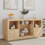 Sideboard with LED lights Sonoma oak 142.5x37x67 cm by , Sideboards - Ref: Foro24-3209088, Price: 180,92 €, Discount: %