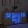 Sideboard mit LED-Leuchten Sonoma-Eiche 142,5x37x67 cm von , Sideboards - Ref: Foro24-3209088, Preis: 176,83 €, Rabatt: %