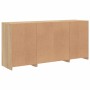 Sideboard with LED lights Sonoma oak 142.5x37x67 cm by , Sideboards - Ref: Foro24-3209088, Price: 180,92 €, Discount: %