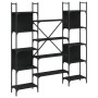 Black engineered wood shelf 155.5x24x166.5 cm by , Bookcases and shelves - Ref: Foro24-838858, Price: 101,85 €, Discount: %