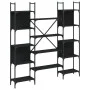 Black engineered wood shelf 155.5x24x166.5 cm by , Bookcases and shelves - Ref: Foro24-838858, Price: 100,33 €, Discount: %