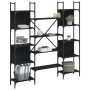 Black engineered wood shelf 155.5x24x166.5 cm by , Bookcases and shelves - Ref: Foro24-838858, Price: 101,85 €, Discount: %