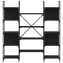 Black engineered wood shelf 155.5x24x166.5 cm by , Bookcases and shelves - Ref: Foro24-838858, Price: 101,85 €, Discount: %