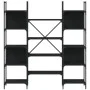 Black engineered wood shelf 155.5x24x166.5 cm by , Bookcases and shelves - Ref: Foro24-838858, Price: 100,33 €, Discount: %