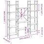 Black engineered wood shelf 155.5x24x166.5 cm by , Bookcases and shelves - Ref: Foro24-838858, Price: 101,85 €, Discount: %