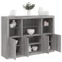 Sideboard with LED Light 3 Pieces Sonoma Gray Engineered Wood by , Sideboards - Ref: Foro24-3209112, Price: 229,67 €, Discoun...