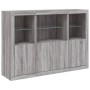 Sideboard mit LED-Licht, 3-teilig, Sonoma-Grau, Holzwerkstoff von , Sideboards - Ref: Foro24-3209112, Preis: 234,58 €, Rabatt: %