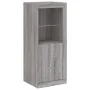 Sideboard with LED Light 3 Pieces Sonoma Gray Engineered Wood by , Sideboards - Ref: Foro24-3209112, Price: 229,67 €, Discoun...