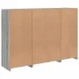 Sideboard with LED Light 3 Pieces Sonoma Gray Engineered Wood by , Sideboards - Ref: Foro24-3209112, Price: 229,67 €, Discoun...