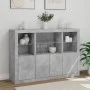Aparador con luz LED 3 pzas madera de ingeniería gris hormigón de , Aparadores - Ref: Foro24-3209110, Precio: 212,10 €, Descu...
