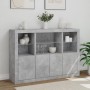 Sideboard with LED light 3 pieces concrete gray engineered wood by , Sideboards - Ref: Foro24-3209110, Price: 217,21 €, Disco...