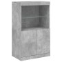 Sideboard with LED light 3 pieces concrete gray engineered wood by , Sideboards - Ref: Foro24-3209110, Price: 217,21 €, Disco...