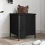 Black engineered wood storage bench 40x42.5x50 cm by , Benches for halls and storage - Ref: Foro24-839008, Price: 41,52 €, Di...