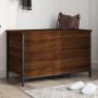 Oak brown engineered wood storage bench 80x42.5x50 cm by , Benches for halls and storage - Ref: Foro24-839017, Price: 66,34 €...