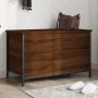 Oak brown engineered wood storage bench 80x42.5x50 cm by , Benches for halls and storage - Ref: Foro24-839017, Price: 60,35 €...