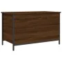 Oak brown engineered wood storage bench 80x42.5x50 cm by , Benches for halls and storage - Ref: Foro24-839017, Price: 60,35 €...