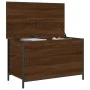 Oak brown engineered wood storage bench 80x42.5x50 cm by , Benches for halls and storage - Ref: Foro24-839017, Price: 60,35 €...