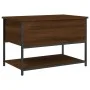 Oak brown engineered wood storage bench 70x42.5x47 cm by , Benches for halls and storage - Ref: Foro24-839022, Price: 54,95 €...