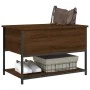 Oak brown engineered wood storage bench 70x42.5x47 cm by , Benches for halls and storage - Ref: Foro24-839022, Price: 54,95 €...