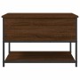 Aufbewahrungsbank aus eichenbraunem Holzwerkstoff, 70 x 42,5 x 47 cm von , Bänke für Hallen und Lager - Ref: Foro24-839022, P...