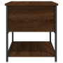 Oak brown engineered wood storage bench 70x42.5x47 cm by , Benches for halls and storage - Ref: Foro24-839022, Price: 55,64 €...