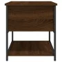 Oak brown engineered wood storage bench 70x42.5x47 cm by , Benches for halls and storage - Ref: Foro24-839022, Price: 54,95 €...